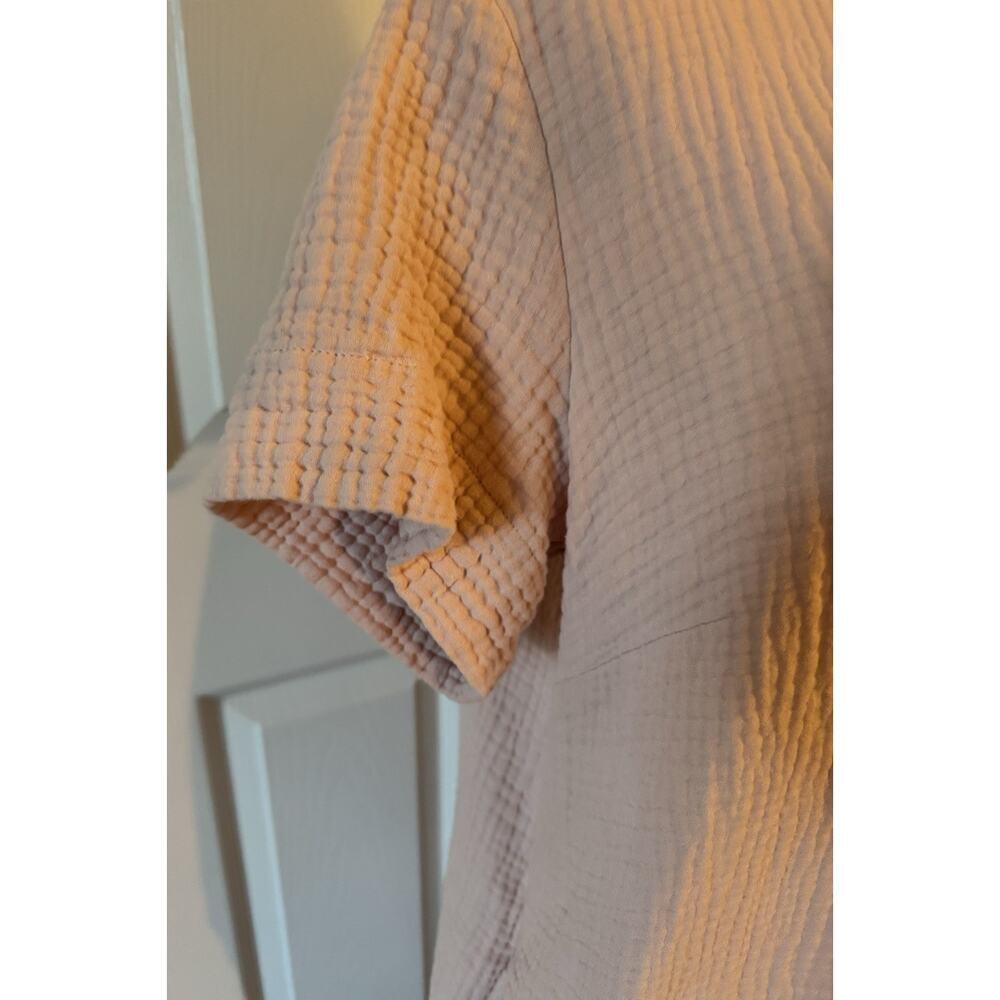 Three Dots Ladies' Double Gauze Pink 100% Cotton Dress Size M - Picture 5 of 9